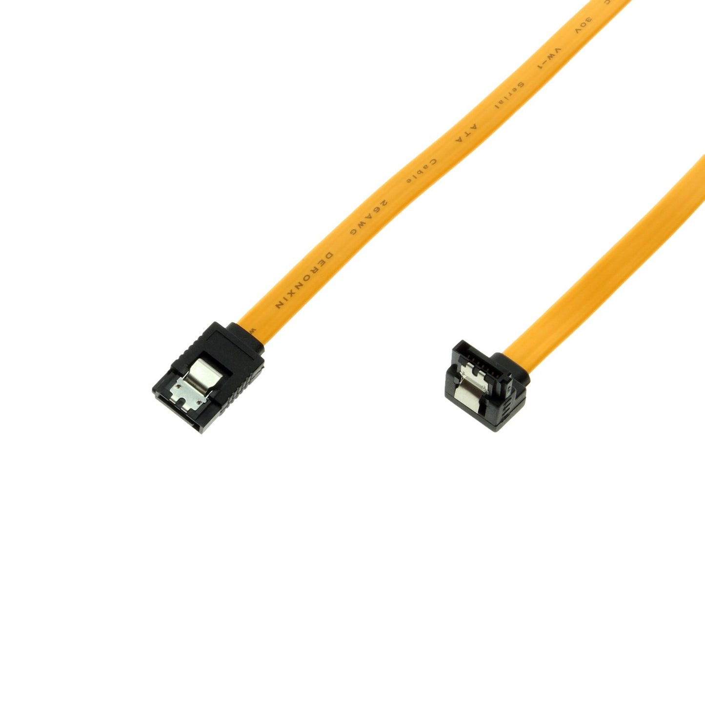 SATACables 16 inch SATAII Device Cable 26AWG Straight to Right
