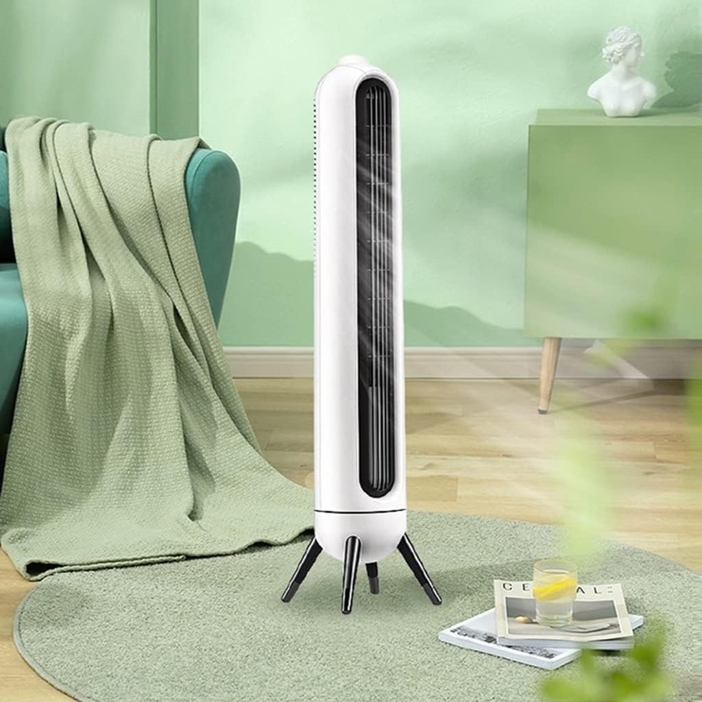 YWangQiang Standing Fan 3 Speed Settings Tower Fan, Standing Fan with Three-Claw Base, Bladeless Oscillating Fan for Home/Office 9H Timer Quiet