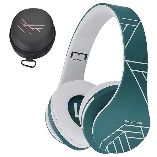 PowerLocus Bluetooth Over-Ear Headphones, Wireless Stereo Foldable Headphones Wireless and Wired Headsets with Built-in Mic, Micro SD/TF, FM…