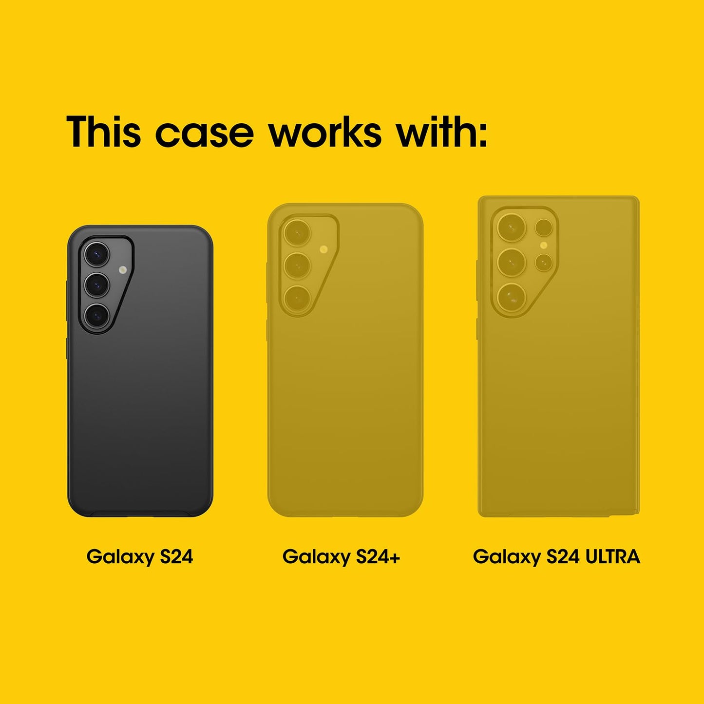 OtterBox Samsung Galaxy S25 and S24 Defender Series Case - Black (Ships in polybag, Ideal for Business customers)