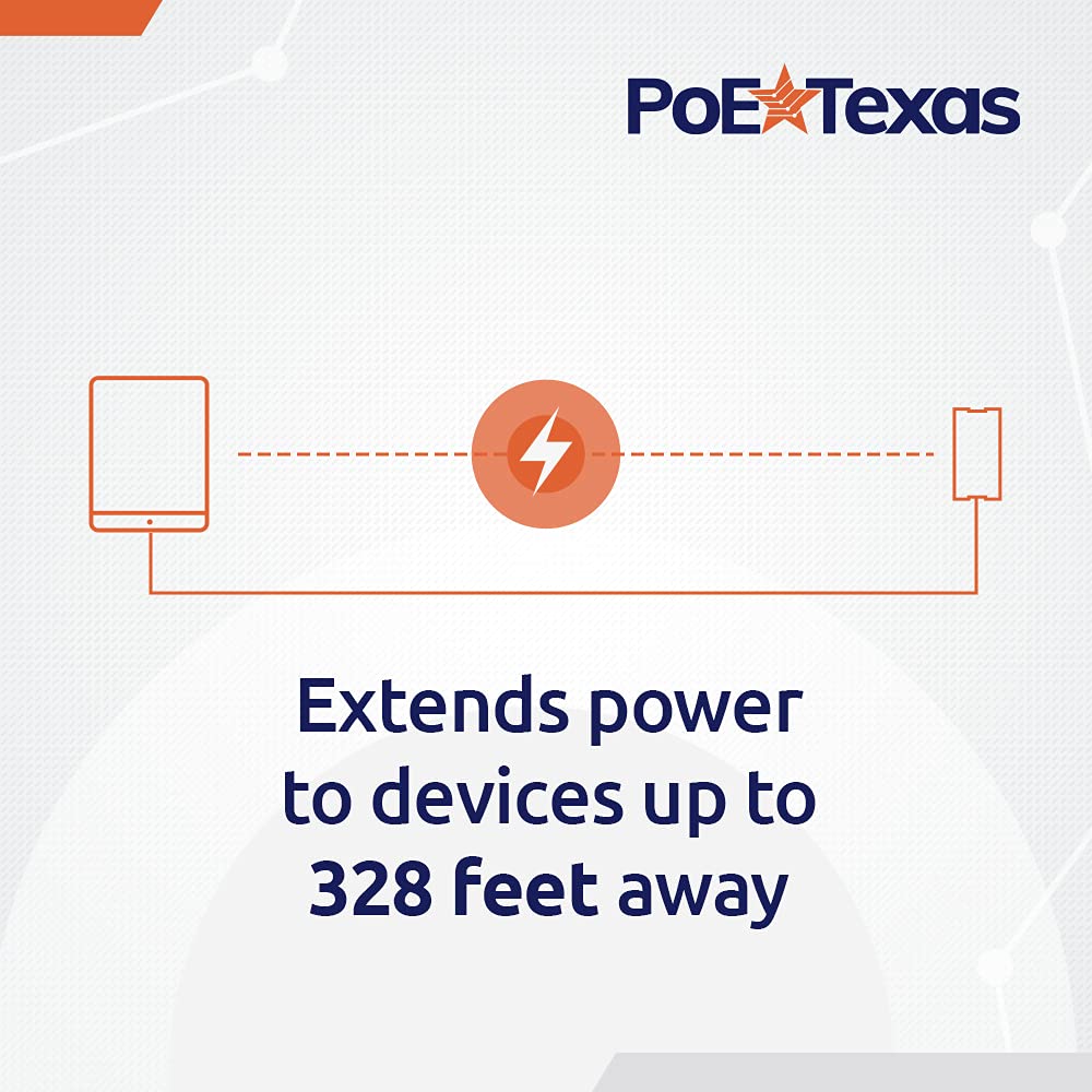 PoE Texas Ethernet to Lightning Adapter - 12 Watt Power and Data for iPad Tablets, iPhone - 802.3af PoE Splitter for POS, Kiosks, Digital Signage