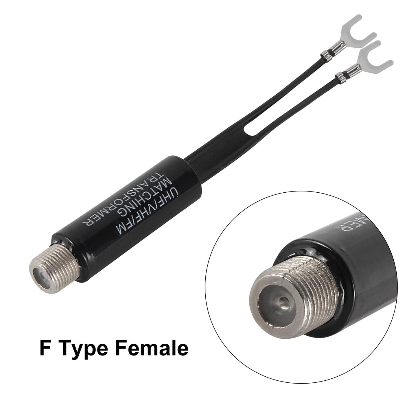 3Pcs 75 Ohm to 300 Ohm Adapter UHF/VHF/FM Balun Transformer Matching Converter Coaxial Adapter Connector for TV Antenna, Radio, Coax Cable with F