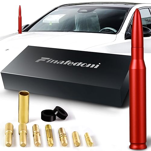 7.8in Red Car Truck Antenna Bullet Antenna Truck Accessories Silverado 1500 Ford F150 Dodge Ram 1500 GMC Sierra 1500 Ranger Short Replacement Antena