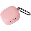 Geiomoo Silicone Cover for Anker Soundcore P31i Case, Anker Soundcore R60i NC Case, Soft Flexible Scratch Resistant Protective with Carabiner (Pink)