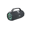 Rockville SONIC-50L Portable Bluetooth Speaker, 50W Stereo Sound, Dual LED Rings, IPX5 Water-Resistant, Upto 24-Hour Battery, TWS, USB/TF Card/AUX/Mic