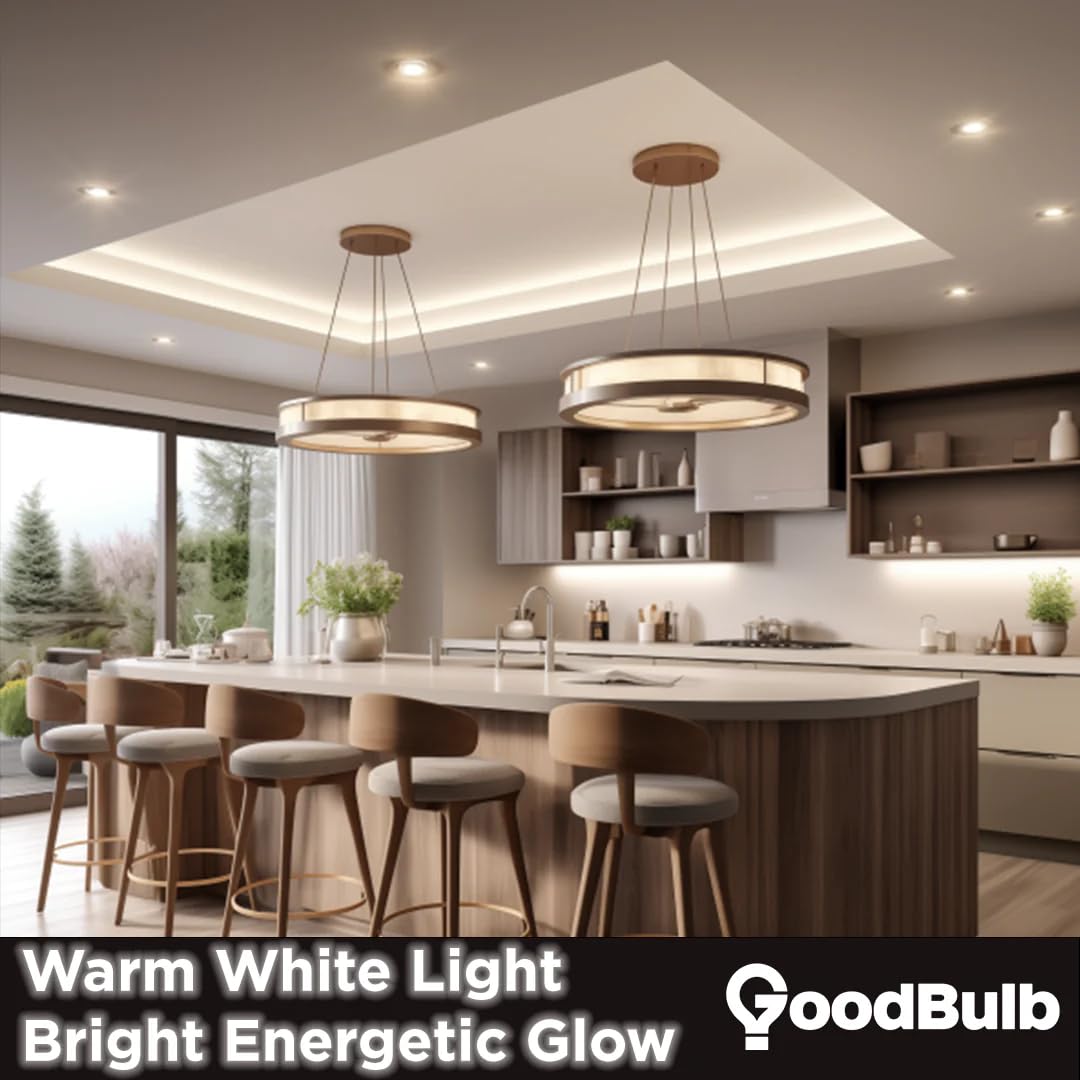 GoodBulb BR30 LED Light Bulb, 11-Watt (65W Equivalent) Dimmable, Energy Efficient LED Reflector, 3000K Warm White, 850-Lumens, E26 Base (Pack of 6)