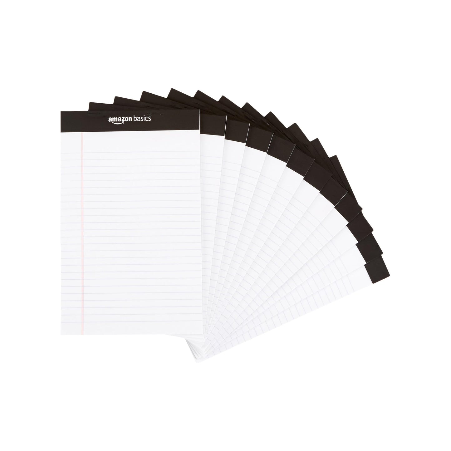Amazon Basics Narrow Ruled 5 x 8 inch Writing Pad, 72 Count (6 Packs of 12), White