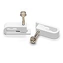 THE CIMPLE CO Dual Cable Clips with Screws - 1/2 Inch Coaxial Cable Clamps Outdoor - Exterior Cord Management for Coax, CAT Ethernet, Electrical Wire
