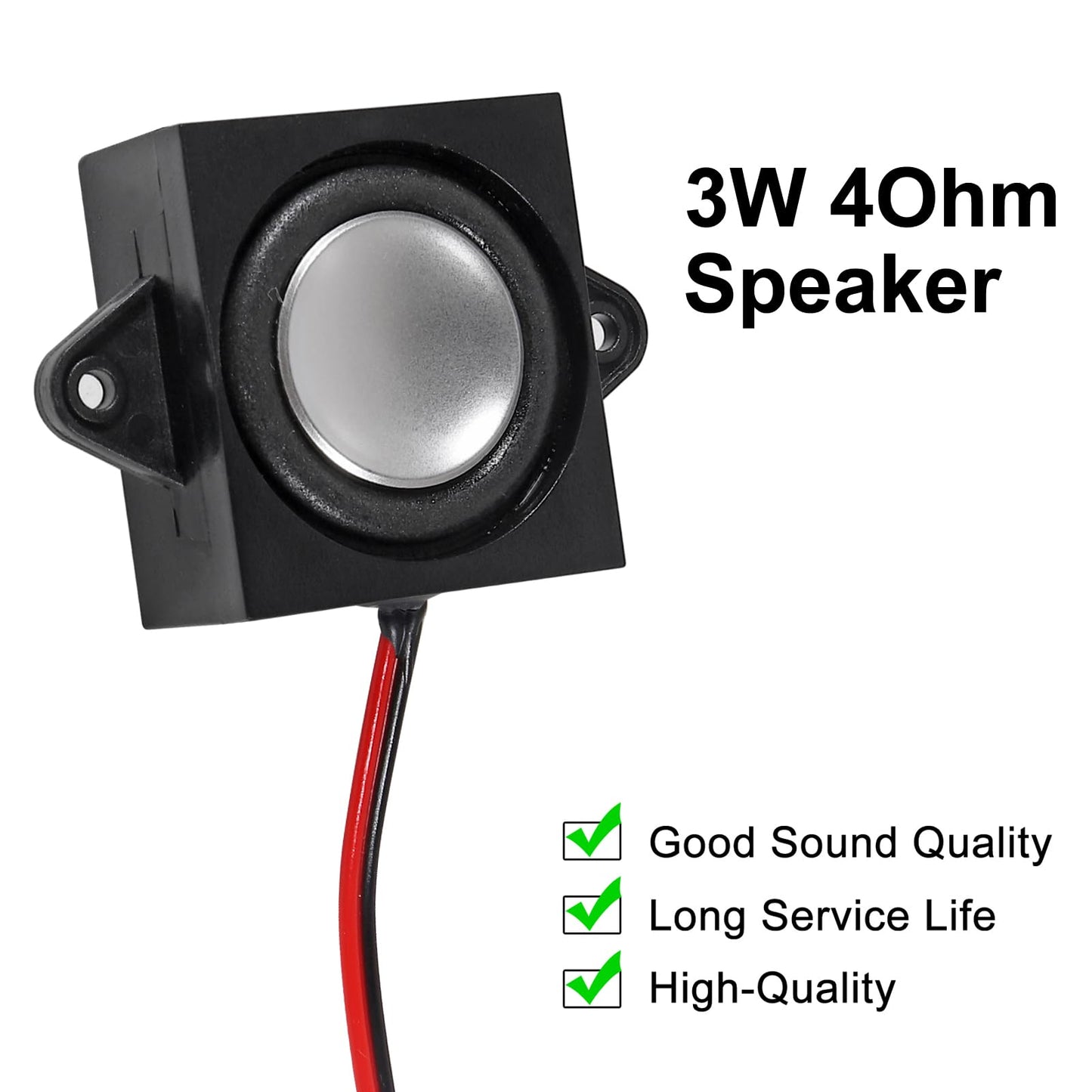 4Pcs 3W 4 Ohm Mini Loudspeakers 3 Watt JST-PH2.0 Interface Micro Speaker for Arduino, Small Electronic Projects, Advertising Machines, LCD TV Monitors