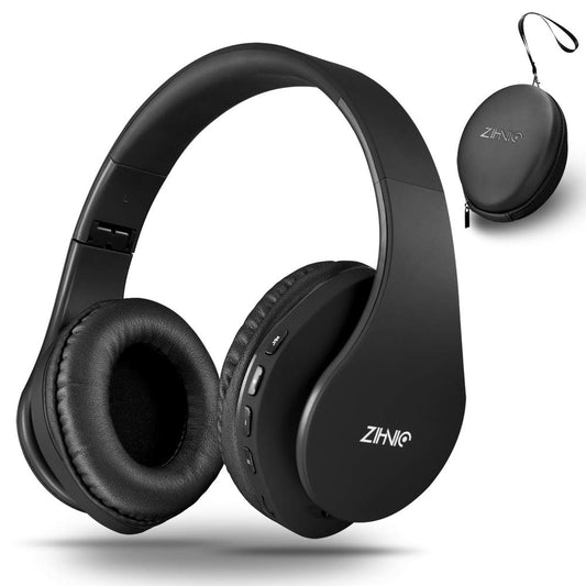 ZIHNIC Bluetooth Headphones Over-Ear, Foldable Wireless and Wired Stereo Headset Micro SD/TF, FM for Cell Phone,PC,Soft Earmuffs &Light Weight…