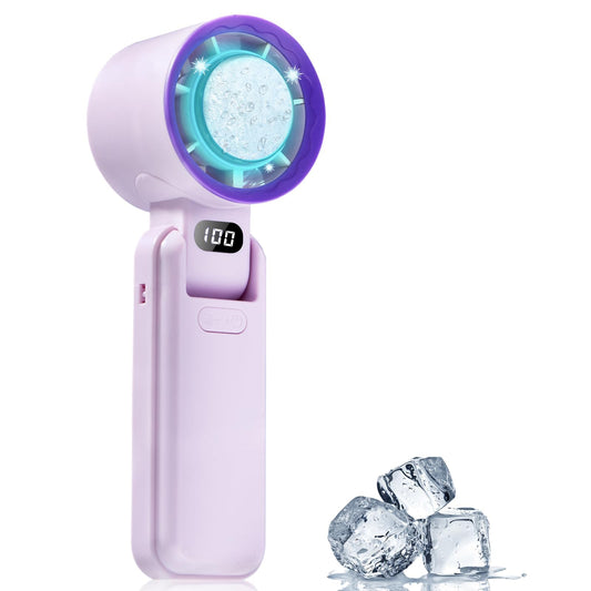 Portable Handheld Turbo Fan, 3 IN 1 High-Speed(1-100) Adjustable Mini Fan Up to 14H Cooling Time, 3600mAh Rechargeable, Digital Display, Personal