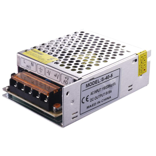 5V Power Supply,PHEVOS AC110V to DC 5v 8A Universal Switching Power Supply for Raspberry PI Models,CCTV, Radio, Computer Project,WS2812B WS2811…