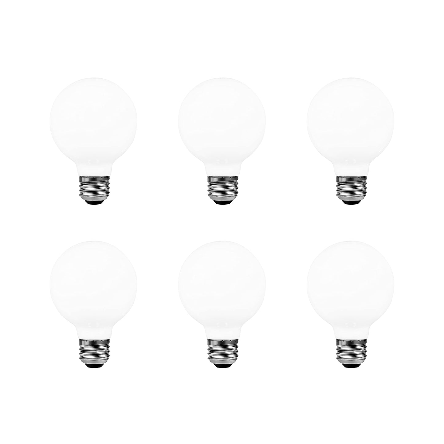 Sylvania Reduced Eye Strain G25 Globe LED Light Bulb, 40W = 4.5W, 13 Year, Dimmable, Frosted, 5000K, Daylight - 6 Pack (41242)