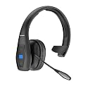 CONAMBO JBT100 Trucker Bluetooth Headset with Dual Mic Noise Canceling, CVC8.0, Mute Button, 60Hrs Battery Wireless Headset, On Ear Headphone for Cell
