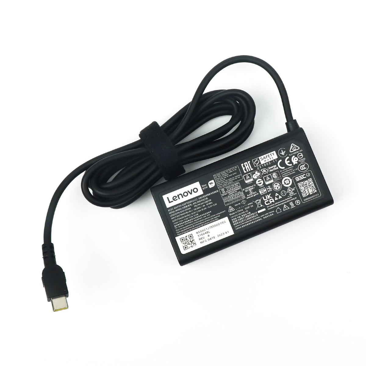 Lenovo Laptop Charger 65W Watt USB Type C(USB-C) AC Power Adapter - ThinkPad X1 Carbon Gen 11,E16, ADLX65YDC3E