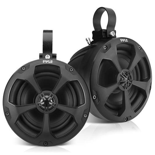 2-Way Dual Waterproof Off-Road Speakers - 5.25 Inch 1000W Marine Grade Wake Tower Speakers System, Full Range Outdoor Audio Stereo Speaker for ATV, UTV, Quad, Jeep, Boat - Pyle PLUTV51BK