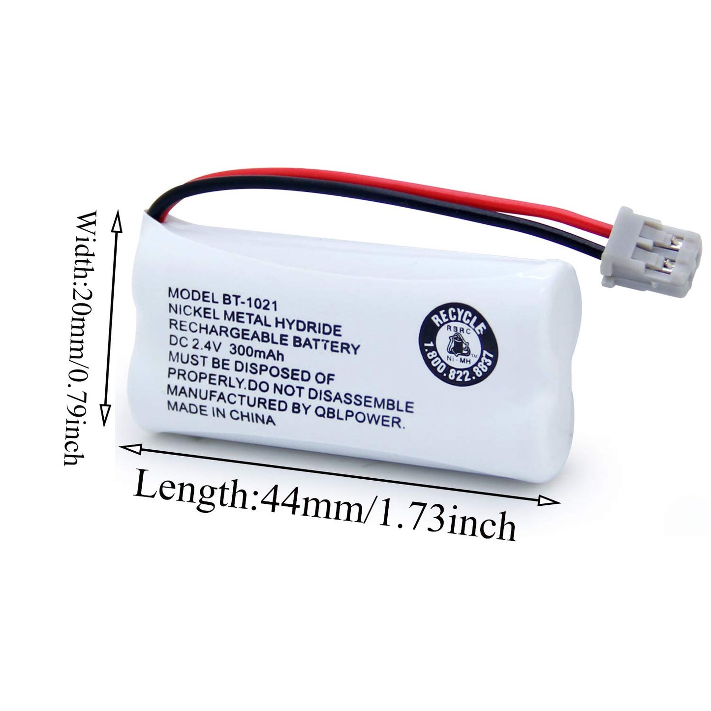 BT-1021 Rechargeable Battery Replacement Compatible with Uniden BT1021 BBTG0798001 BT-1008 BT-1016 Cordless Handset Phone(Pack of 4)