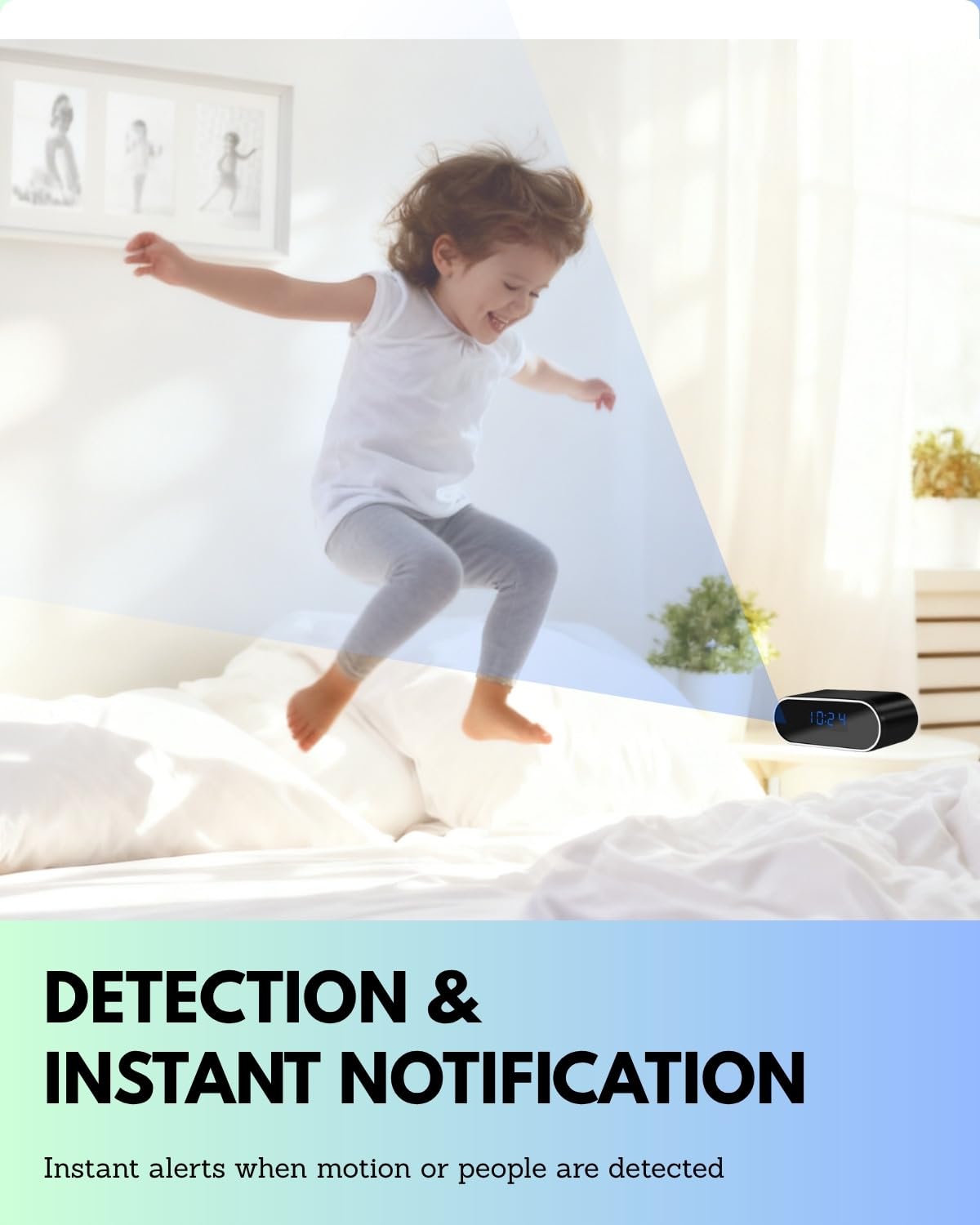 Mini Camera 1080P HD Wireless Indoor Security Camera with App Control Small Cam with Motion Detection, Night Vision, Pet Camera for Home/Office 24/7