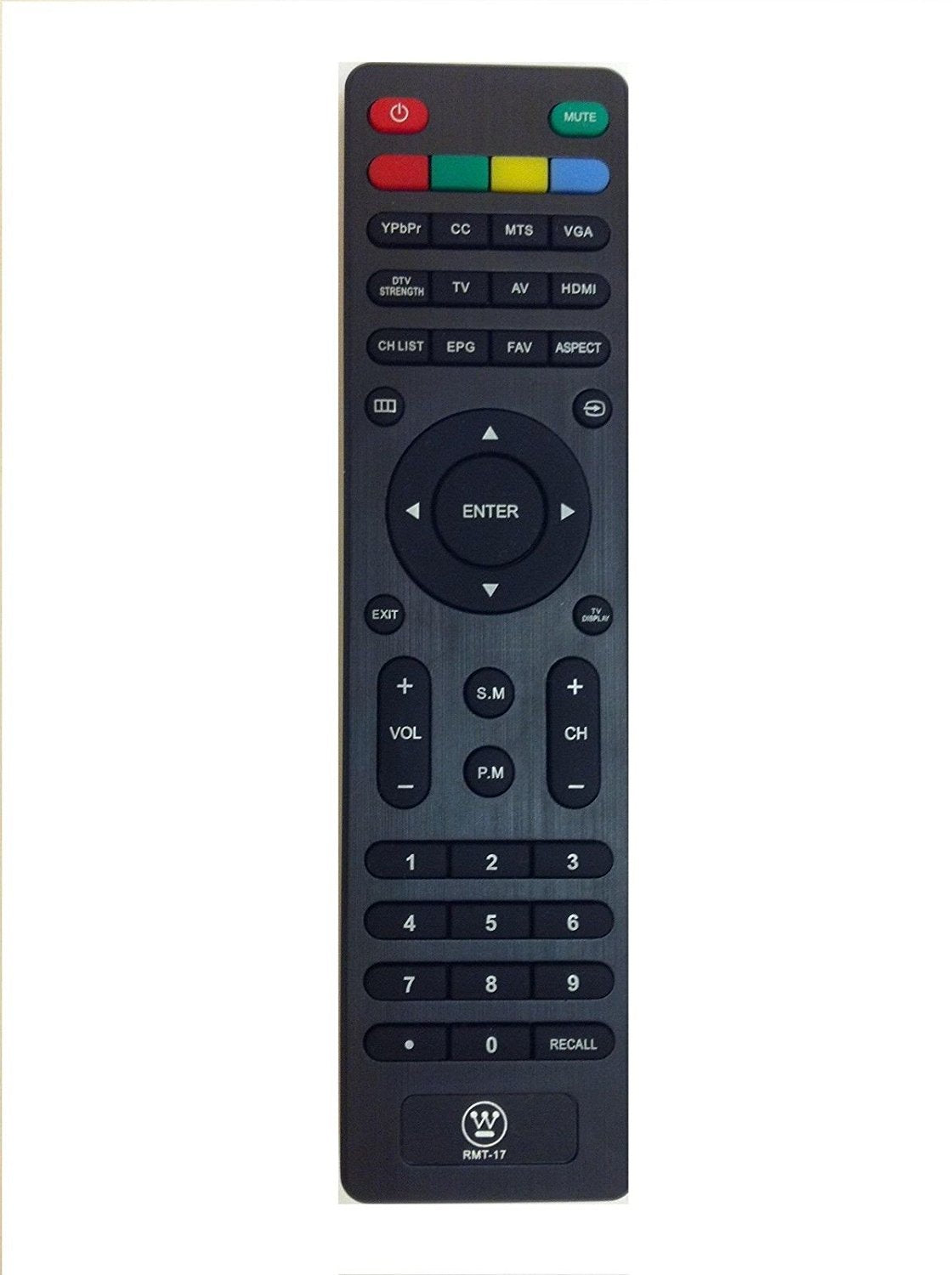 RMT-17 RMT17 Remote Control Replacement for Westinghouse TV LD2480 LD3280 VR2218 VR3215 VR2418 EW24T3LW EW24T7EW W19S4JW LD3240 EW32S3PW EW19S4JW