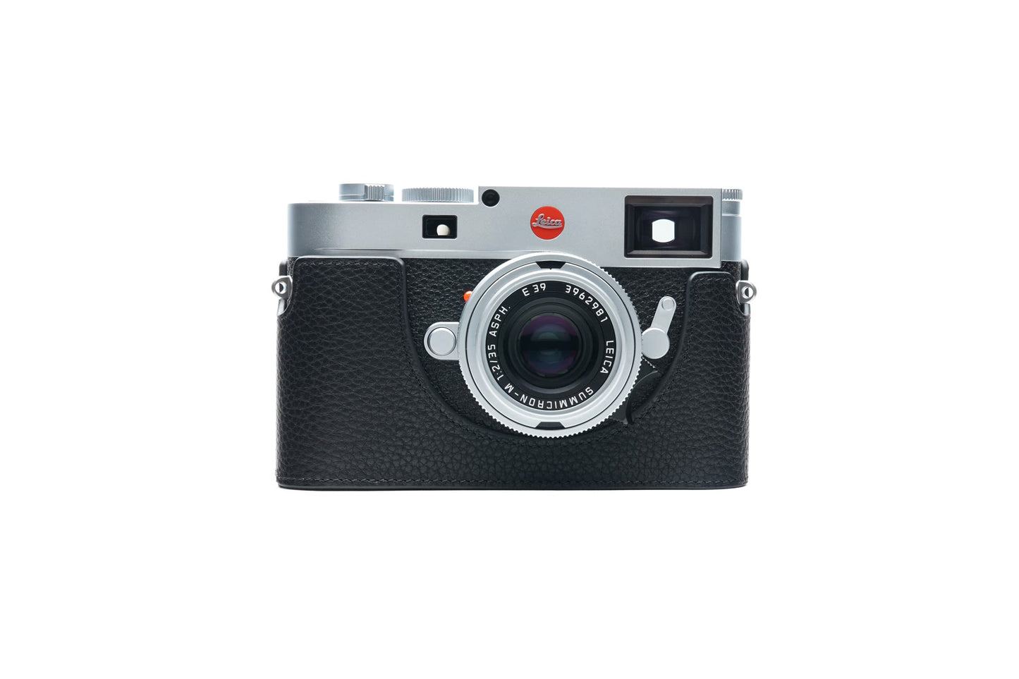 BolinUS For Leica M11 Camera Case, Handmade Genuine Real Leather Half Camera Case Bag Cover for Leica M11 Camera Bottom Opening Version + Hand Strap