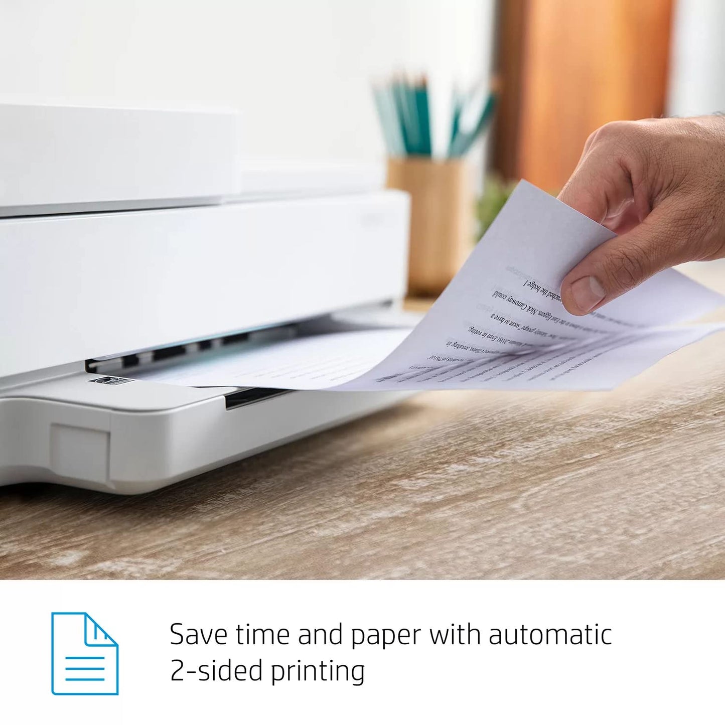 HP Envy 6458e All-in-One Wireless Color Inkjet Printer, 2-Sided Printing, Copy, scan, Fax, 10 ppm, 4800 x 1200 dpi, 35-Sheet ADF, Dual-Band WiFi