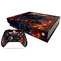 MightySkins Skin Compatible with Microsoft Xbox One X - Fire Dragon | Protective, Durable, and Unique Vinyl Decal wrap Cover | Easy to Apply, Remove