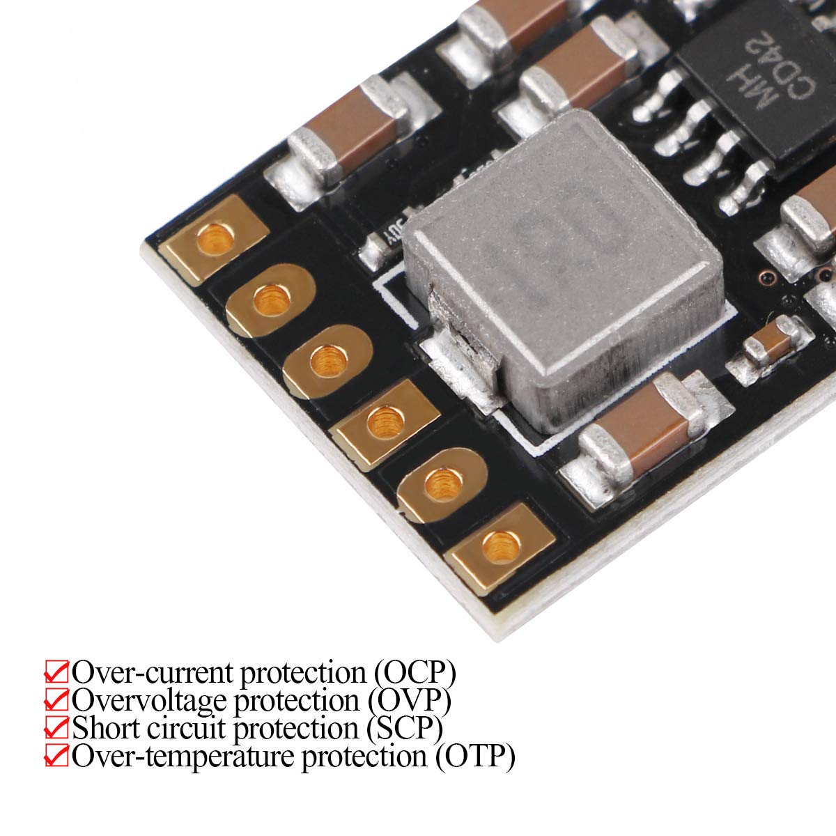 MakerFocus 6pcs 2A 5V Charge Discharge Integrated Module 3.7V 4.2V for 18650 Lithium Battery with Charging Boost Mobile Power Protection PCB Board…