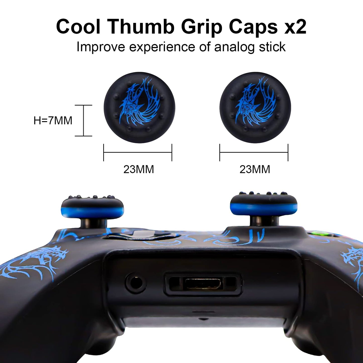 Controller Skin for Xbox-One, BRHE Anti-Slip Silicone Cover Protector Case Accessories Set for Microsoft Xbox 1 Wireless/Wired Gamepad Joystick with 2