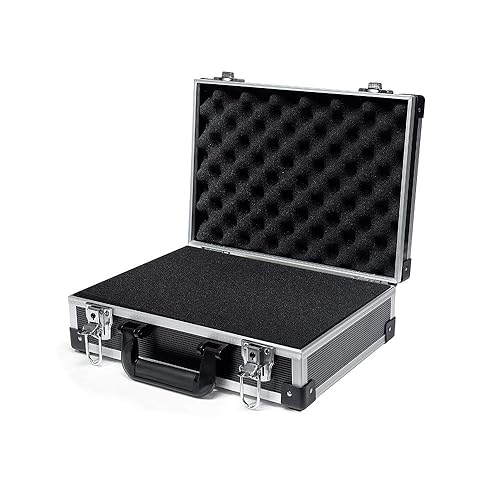 AxiGear 18in Aluminum Hard Case with DIY Customizable Foam Insert (18 x 13 x 5in Interior)