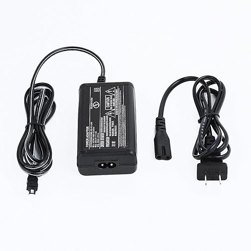 JNSupplier AC DC Adapter Charger w/Power Cord for Sony AC-L200 AC-L200A AC-L200B AC-L200C AC-L200D AC-L200F AC-L200P HandyCam Camcorder