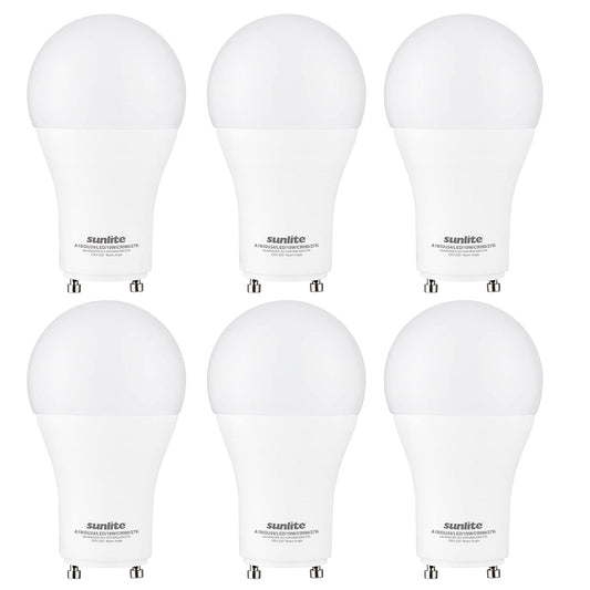 Sunlite A19 GU24 Dimmable Light Bulb, 9 Watts (60W Equivalent) 800 Lumens, 2 Prong LED Twist and Lock Base, 90 CRI, ETL Rated for Enclosed Fixtures