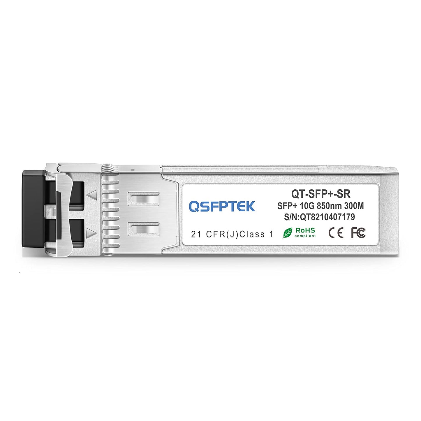 QSFPTEK 10GBASE-SR SFP Module, SFP+ 850nm 300m Duplex LC MMF DOM Optical Networking Transceivers Mini GBIC Compatible SFP-10G-SR, and Other Open