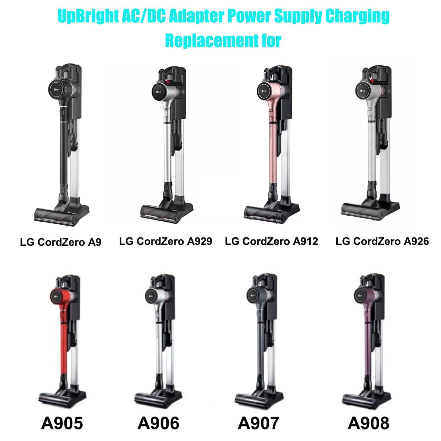 UpBright 29.4V AC/DC Adapter Compatible with LG CordZero A9 Cord Zero A 9 A907GMS A905RM P9 25.55V Vacuum Cleaner Vac ADC-30FSA-30 29430EPCU 29430EPG…
