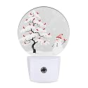 EKOBLA Snowman Night Light, Winter Snowflake and Cardinal Plug into Wall with Dusk to Dawn Sensor, 0.5W LED Energy Saving Nightlight for Kids Men