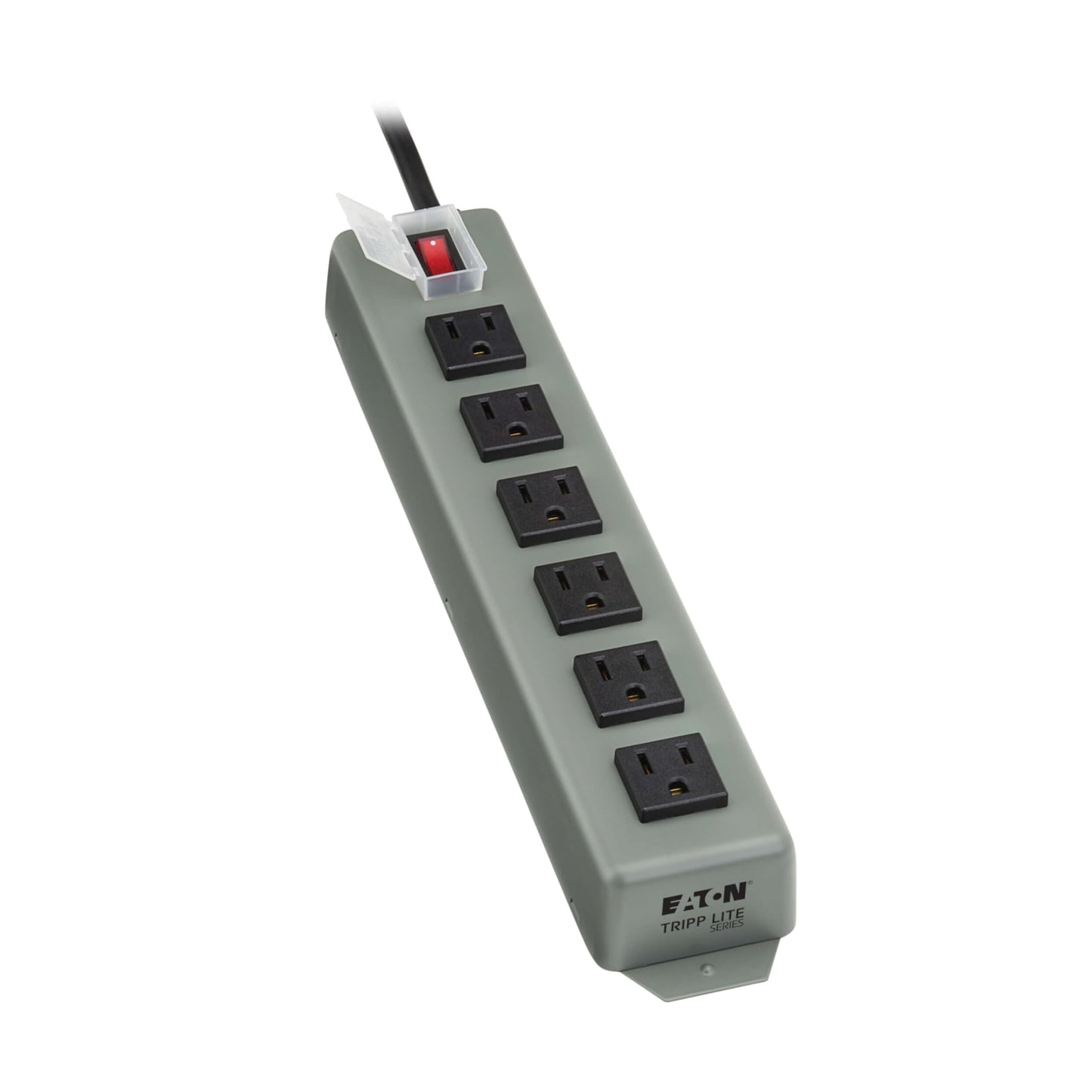 Eaton Tripp Lite Series 6-Outlet Heavy Duty Power Strip, Metal, Mountable (Wall Mount & Under Desk), 6ft Extension Cord, On/Off Switch Cover