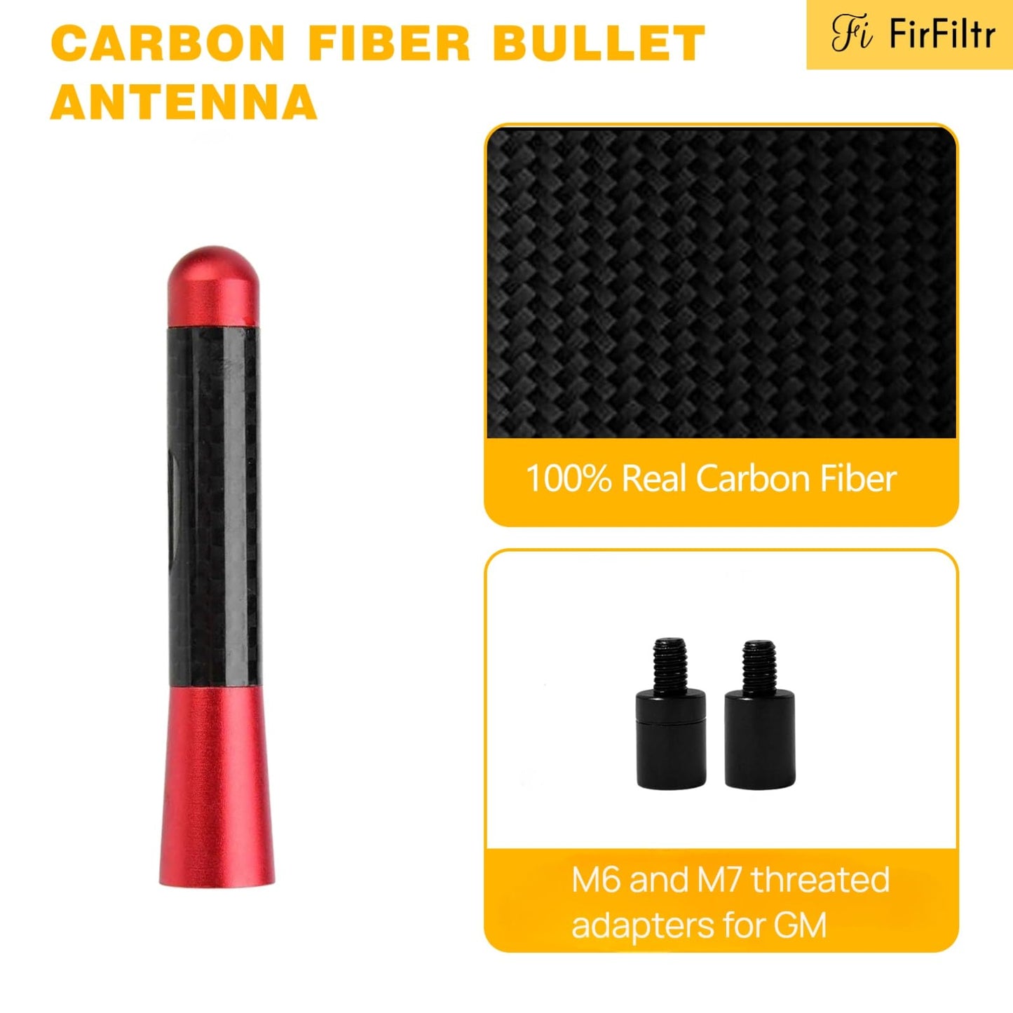 Carbon Fiber Truck Antenna for Chevy Silverado 1500 2500 3500 & GMC Sierra 1999-2025 2026,Chevy Silverado Antenna Truck Accessories,Short Car Video