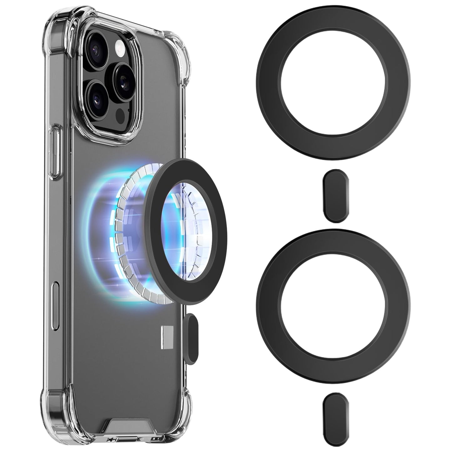 KALAPOP for Magsafe Magnet Sticker,2PCS,Magnetic Adapter Ring for Phone Cases&Wireless Charging,Mag Safe Accessories,Compatible with iPhone
