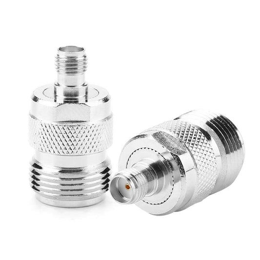 N Female to SMA Female RF Connector, 2 Pcs 50Ω Impedance Coaxial Adapter Test Converter 0-6Ghz Frequency, Leads and Probes