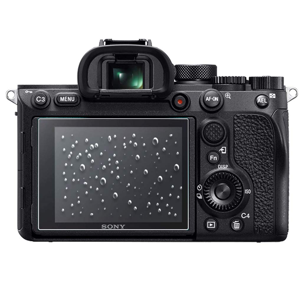 HUIPUXIANG Screen Protector for Sony Alpha 7R III II 7 III II A7R III II/A7 III II/A77 II/A7S II/A99 II/A9 Camera with Hot Shoe Cover, 0.3mm High