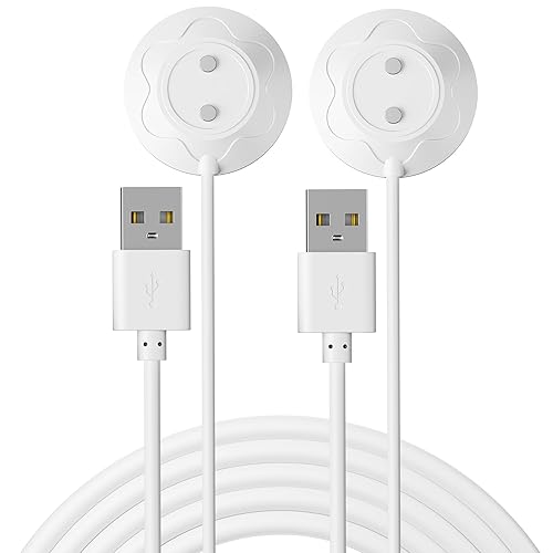 Rose Charger - Magnetic Charger Replacement - Fast Charging USB Cable Standing Dock Station for Rose Only (White, 2PACK)