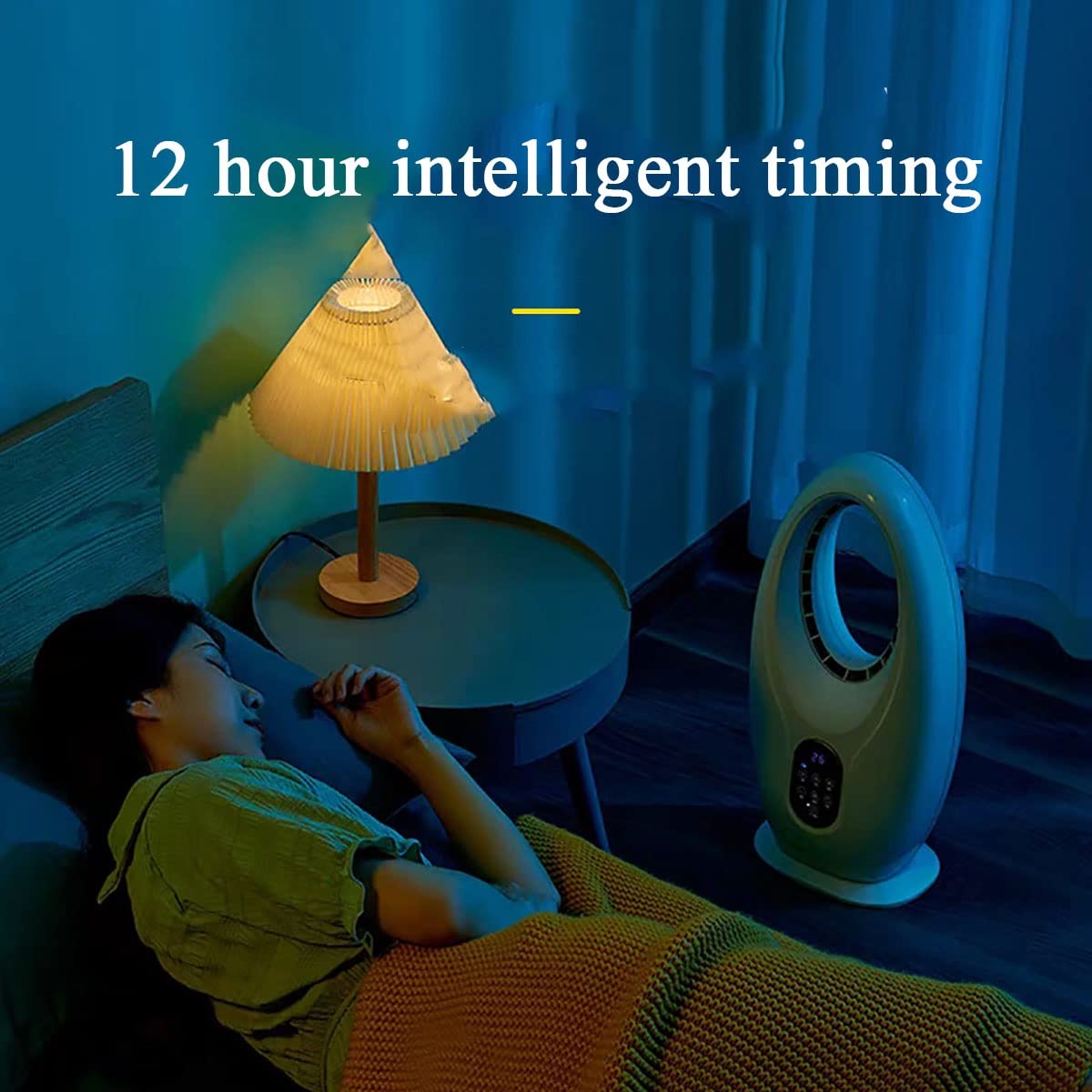 YWangQiang Tower Fan Oscillating Fan,Bladeless Fan with Remote,3 Speeds, 12Timer,Standing Cooling Fan for Home, Office, Gifts Fans