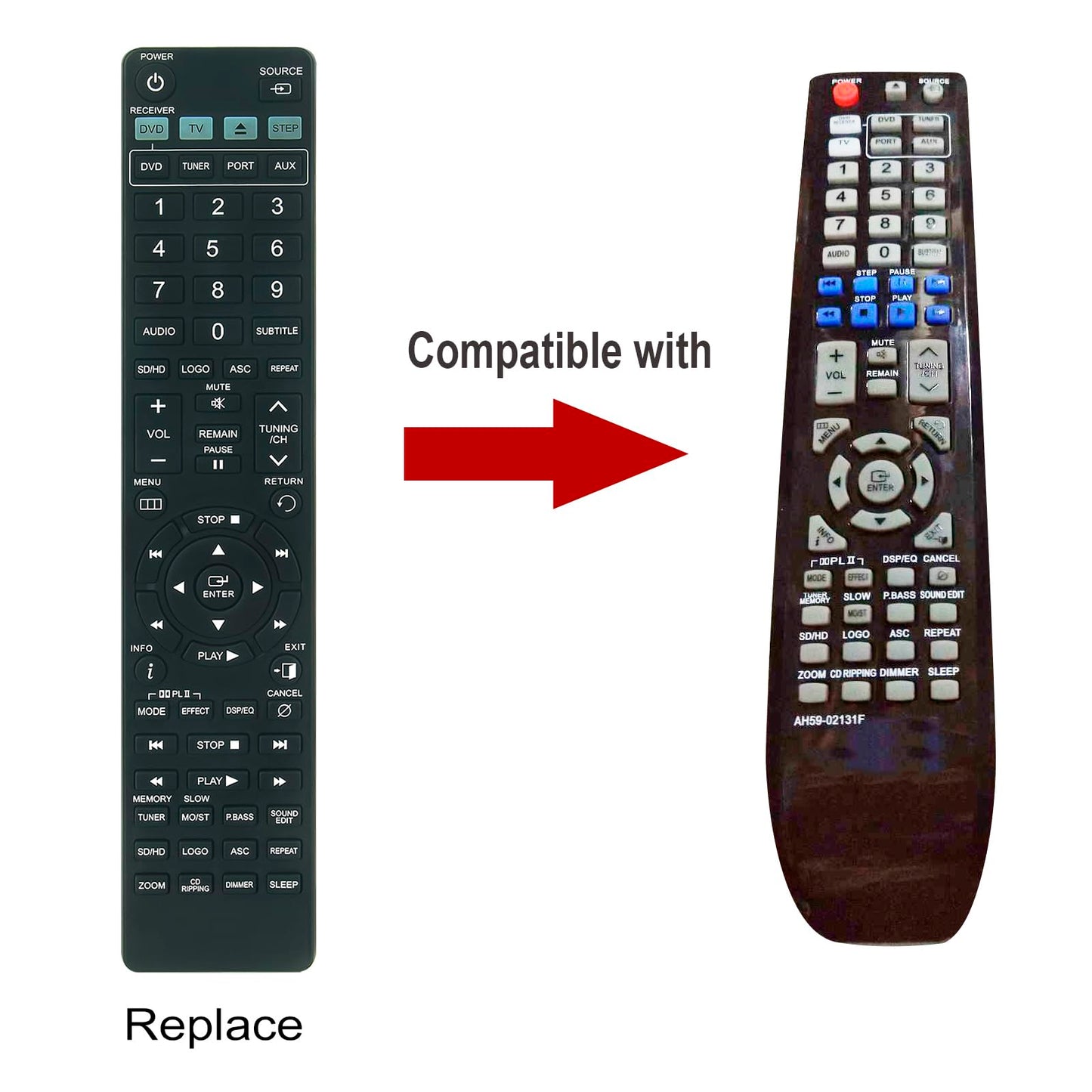 AH59-02131F Replaced Remote fit for Samsung CD DVD Home Theater System Player HTTZ322 HTTZ322T HTTZ322T/XAA HTTZ322T/XAC HTTZ325 HTTZ325T/XSA HTTZ422
