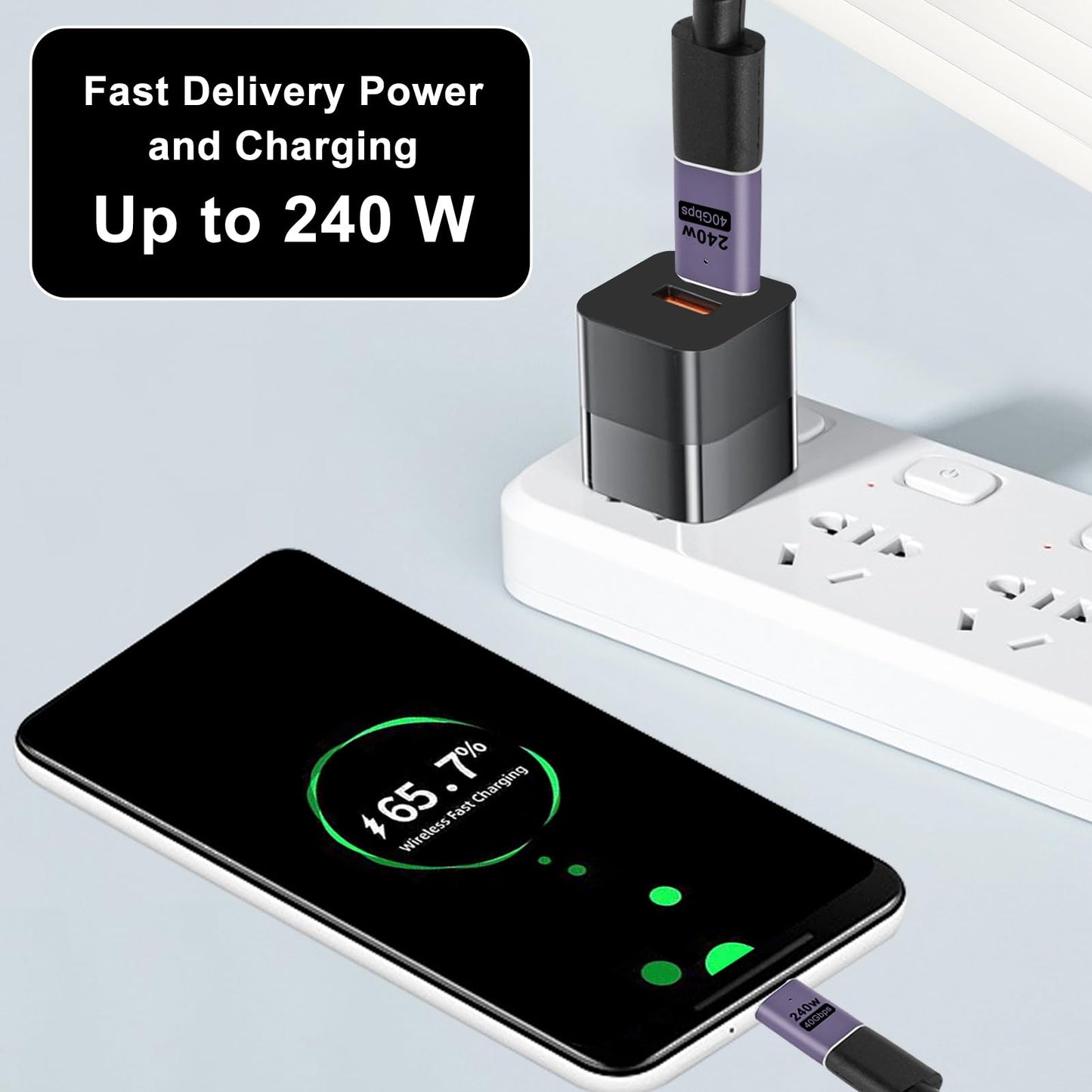 DORHEA 5Pcs USB C Extender Adapter Type-C OTG Adapter Straight Male to Female Extension Adapter 40Gbps PD 240W Data Converter for Laptop, Tablet…