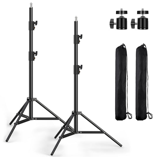 Photography Light Stand, 110"/9.2ft/280cm Portable Reverse Folding Tripod with Travel Bag Aluminum Heavy Duty
