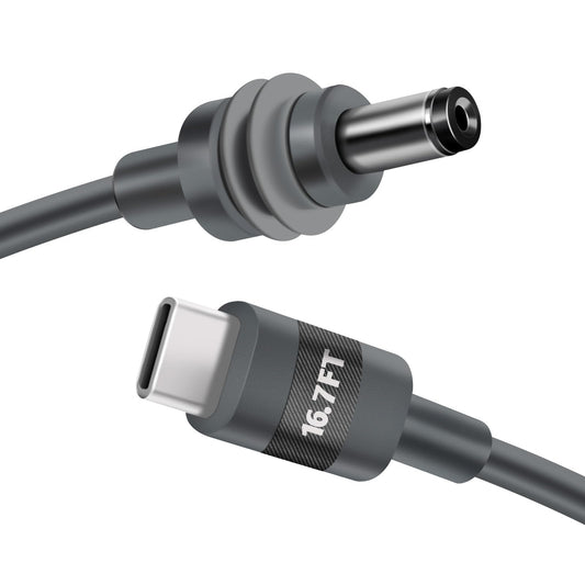 benlexben Starlink Mini Cable 16.7FT/5M, USB C to DC Power Cable, Waterproof Cable Starlink Mini Accessories Compatible with 65W to 100W Power