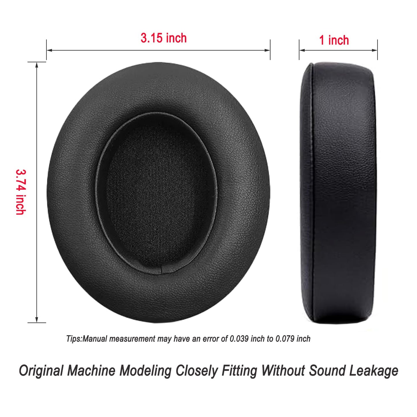 Replacement Ear Pads for Beats Studio 2 & Studio 3 Wired & Wireless Headphones Cushions withSoft Protein Leather, Noise Isolation Memory Foam(Titanium