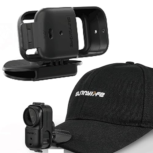 Honlyn Hat Clip Mount for DJI Osmo Nano, 360° Adjustable Clamp,Protective Fixed Frame Baseball Cap Clip Mount, Camera POV Hands Free Shooting Bracket