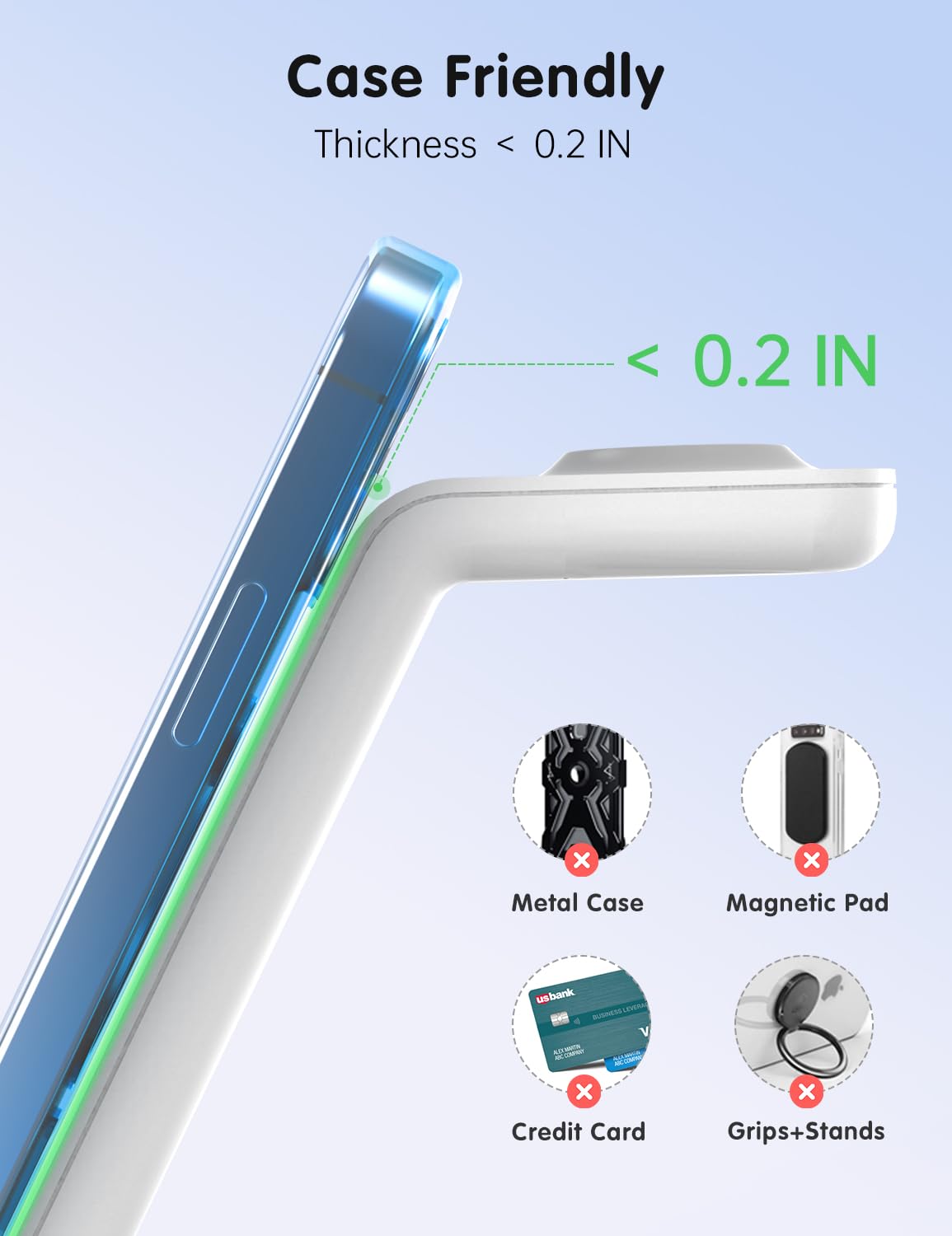 Charging Station for iPhone and Apple Watch: 3 in 1 Wireless Phone Charger Stand for iPhone 17 16 15 14 13 12 11 Pro Max & AirPods, Bedside Nightstand