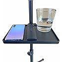 Mic Stand Tray, Soporte Microfono, Tripod Clamp Shelf for Music Sheet, Streaming, Karaoke, Recording - Drum Accessories, Lash Organizer (Small- Not