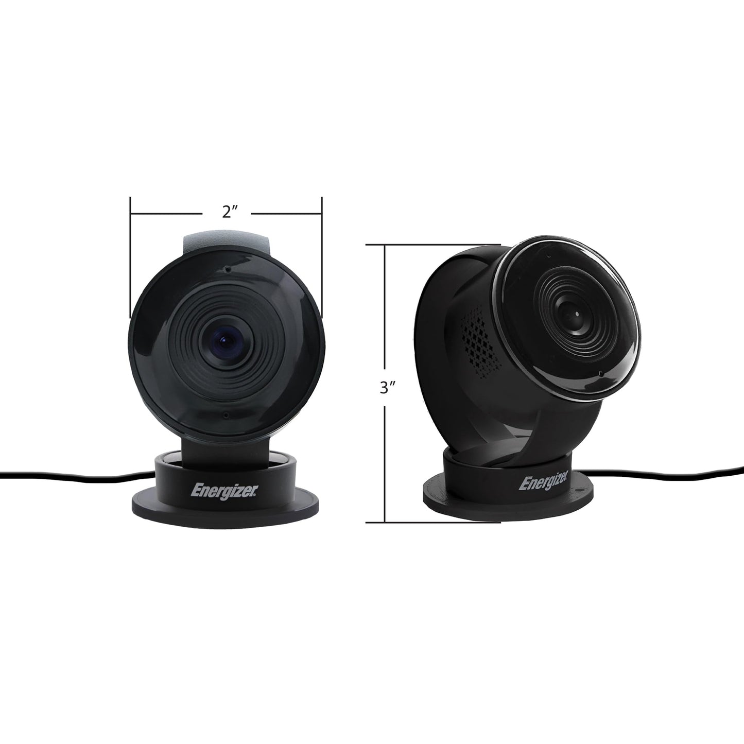 Energizer Smart Wi-Fi Indoor Camera 2-Pack with Smart Wall Tap Outlets, 1080P, Cloud/Micro-SD Card Recording, 2-Way Audio, Night Vision, Remote